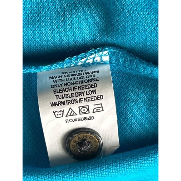 2010 Grand Slam XL Polo Shirt 100% Cotton Teal Blue Embroidered Design - Picture 7 of 7